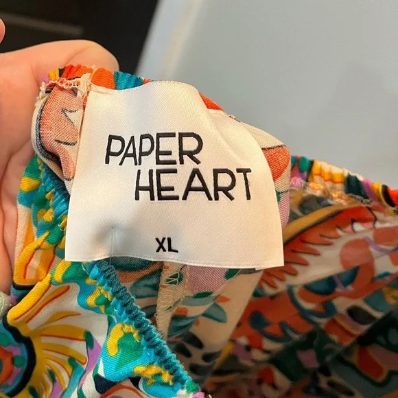 Paper Heart Anthropologie Aztec Sunrise Open Back Maxi Dress Size XL - Picture 7 of 7